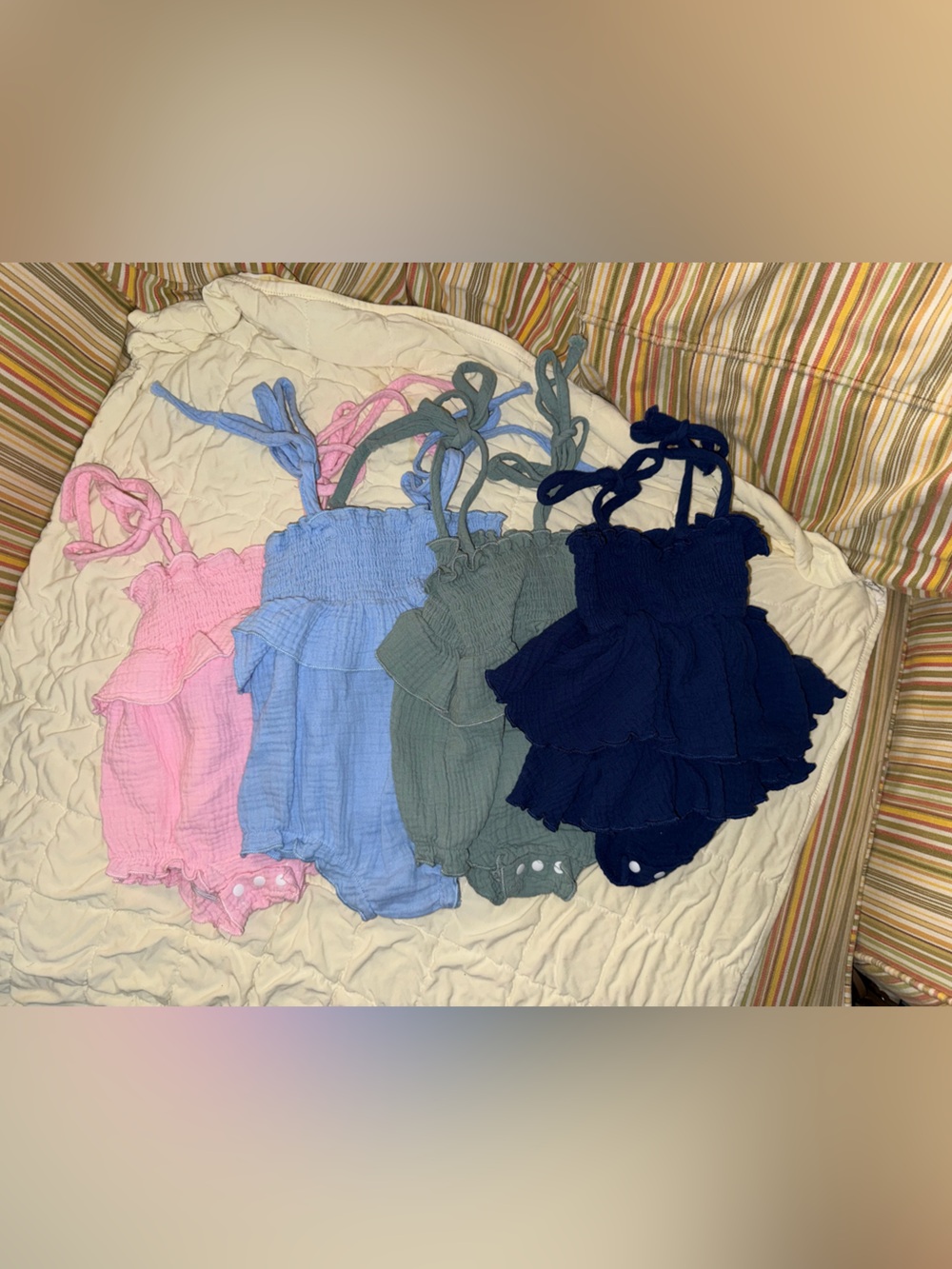 4-piece bubble romper/dress